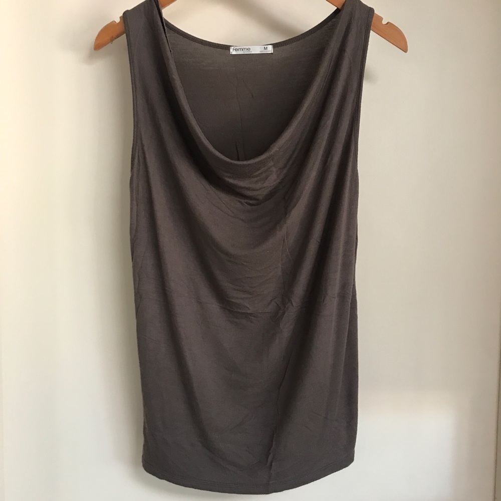 Femme cowl neck tank top